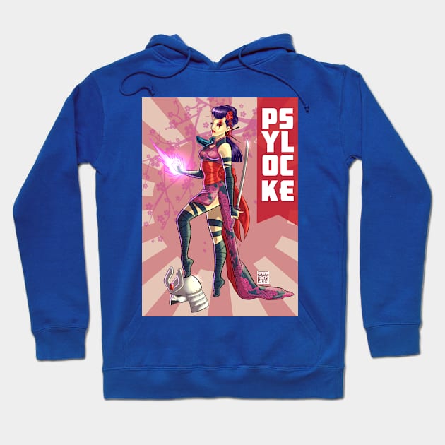 Psylocke Bombshell Hoodie by sergetowers80